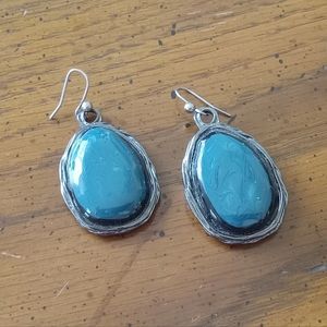 Enamel Drop Vintage Earrings